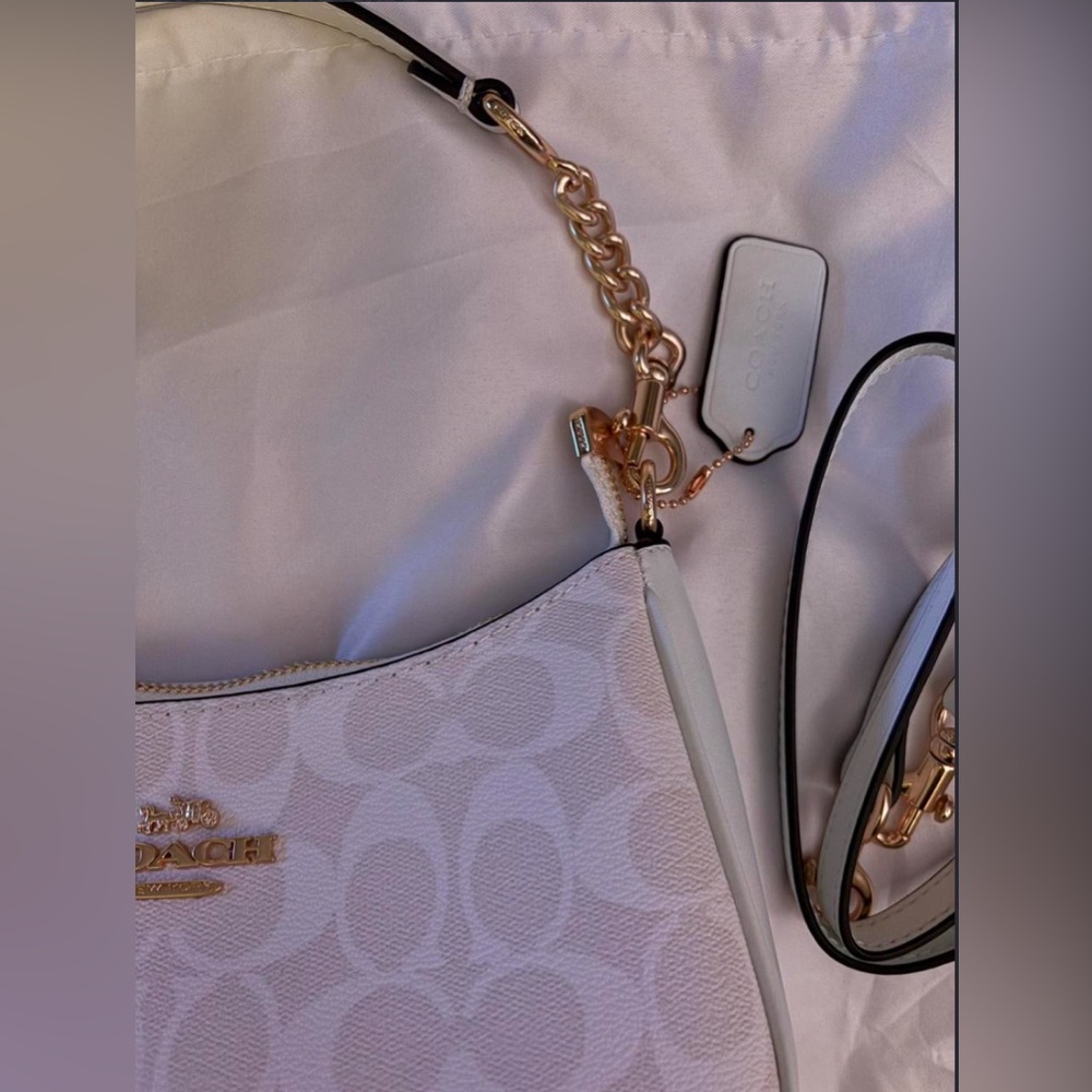 Coach Cream and Gold Purse